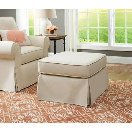 Better Homes and Gardens Slip Cover Pala Ottoman, Multiple Colors