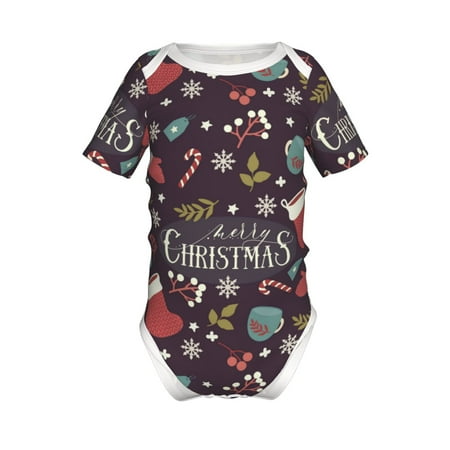 Yiaed Merry Christmas Print Infant Climbing Short Sleeve Onesie One-Piece Baby Bodysuit Clothes 0-12 Months -18 Months
Yiaed Merry Christmas Print Infant Climbing Short Sleeve Onesie One-Piece Baby Bodysuit Clothes 0-12 Months -18 Months