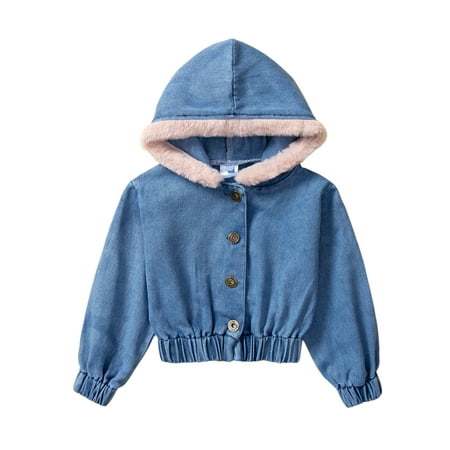 PBaeM Toddler Girls 12M-5X Autumn Long Sleeve Denim Jacket Cowboy Plush Fur Patchwork Hooded Coat Outwear
PBaeM Toddler Girls 12M-5X Autumn Long Sleeve Denim Jacket Cowboy Plush Fur Patchwork Hooded Coat Outwear