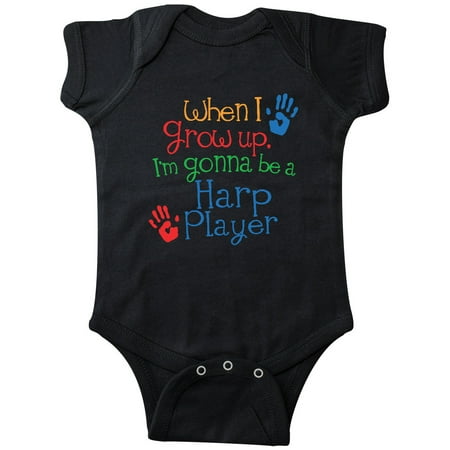 Inktastic Future Harp Player Childs Music Gift Baby Boy or Baby Girl Bodysuit