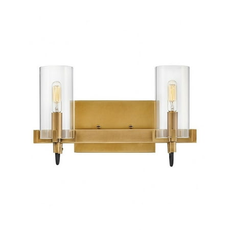 10W 2 Led Bathroom Light Fixture-8.25 inches Tall and 13.75 inches Wide-Heritage Brass Finish Bailey Street Home 81-Bel-4948045 
10W 2 Led Bathroom Light Fixture-8.25 inches Tall and 13.75 inches Wide-Heritage Brass Finish Bailey Street Home 81-Bel-4948045