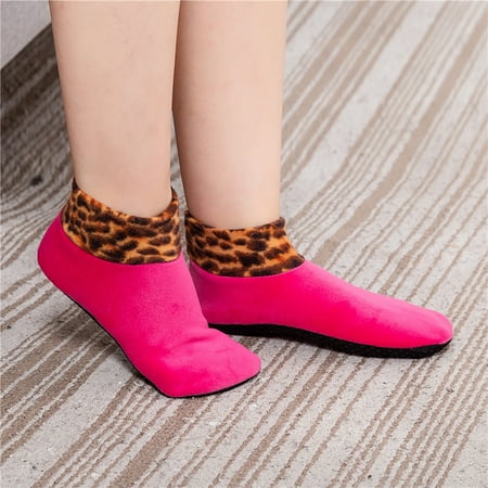Welling Double Layer Women Plush Lining Thick Slippers Leopard Patchwork Floor Socks
Welling Double Layer Women Plush Lining Thick Slippers Leopard Patchwork Floor Socks