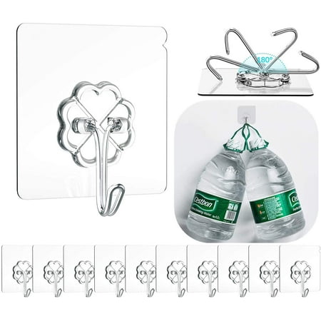 10-30 Pack Transparent Seamless Hooks Heavy Duty 33 lb/ 15kg(Max) Adhesive Hooks Waterproof Wall Hooks Oilproof Reusable Hangers for Bathroom Kitchen Towel Key Coat 10 Pack Sale 1750
10-30 Pack Transparent Seamless Hooks Heavy Duty 33 lb/ 15kg(Max) Adhesive Hooks Waterproof Wall Hooks Oilproof Reusable Hangers for Bathroom Kitchen Towel Key Coat 10 Pack Sale 1750
