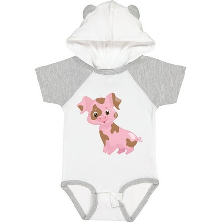 Inktastic Cute Smiling Pig with Mud Splatter Gift Baby Boy or Baby Girl Bodysuit