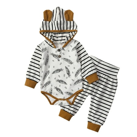 Baby Boy Girl Cotton Outfits Striped Leaf Clothes Long Sleeve Hoodie Sweatshirt Pants 2Pcs Clothing Sets
Baby Boy Girl Cotton Outfits Striped Leaf Clothes Long Sleeve Hoodie Sweatshirt Pants 2Pcs Clothing Sets