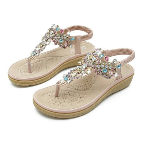 Floenr Womens Sandals Flip Flops for Women Women s Shoes Bohemian Colored Diamonds Low-heeled Casual Comfortable Wear-resistant Sandals
Floenr Womens Sandals Flip Flops for Women Women s Shoes Bohemian Colored Diamonds Low-heeled Casual Comfortable Wear-resistant Sandals