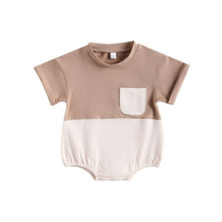 Qtinghua Newborn Baby Girl Boy Bubble Romper Oversized Color Block Short Sleeve Bodysuit Summer Clothes Khaki 6-12 Months
Qtinghua Newborn Baby Girl Boy Bubble Romper Oversized Color Block Short Sleeve Bodysuit Summer Clothes Khaki 6-12 Months