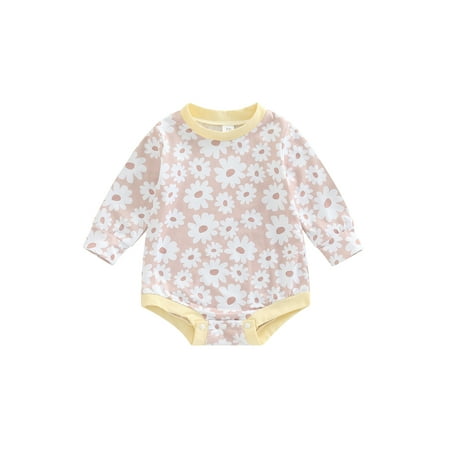 Jkerther Infant Baby Girl Floral Romper Crewneck Sweatshirt Onesie Oversized Sweater One Piece Long Sleeve Outfit
Jkerther Infant Baby Girl Floral Romper Crewneck Sweatshirt Onesie Oversized Sweater One Piece Long Sleeve Outfit