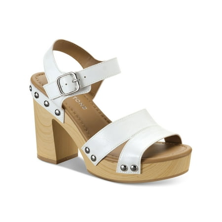 SUN STONE Womens White Studded 1 Platform Adjustable Strap Padded Deleste Round Toe Block Heel Buckle Dress Sandals Shoes 9.5
SUN STONE Womens White Studded 1 Platform Adjustable Strap Padded Deleste Round Toe Block Heel Buckle Dress Sandals Shoes 9.5