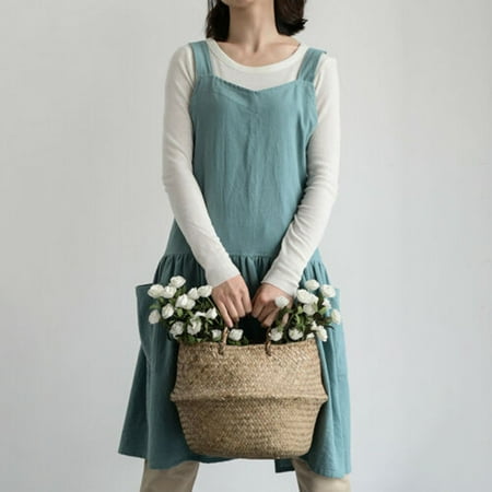 Plus Size Women Cotton Linen Cross Back Apron Housework Dress Oversized Turquoise green
Plus Size Women Cotton Linen Cross Back Apron Housework Dress Oversized Turquoise green
