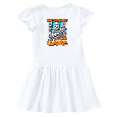 Inktastic Skateboarding is my Game Gift Toddler Girl Dress