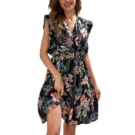 PEASKJP Womens Dresses Women s Elegant Cute V Neck Flower Print Corset Sleeveless Dress Dresses Black XX-Large
PEASKJP Womens Dresses Women s Elegant Cute V Neck Flower Print Corset Sleeveless Dress Dresses Black XX-Large