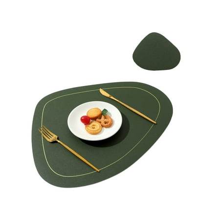 2 set Kitchen Placemats Dining Table Washable Non-Slip Mats Insulation coaster