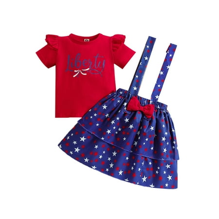 LAPAKIDS 12-18 Months Infant Toddler Girl 4th of July Clothes Short Sleeve Shirt + Suspender Skirt Independence Day Outfits
LAPAKIDS 12-18 Months Infant Toddler Girl 4th of July Clothes Short Sleeve Shirt + Suspender Skirt Independence Day Outfits