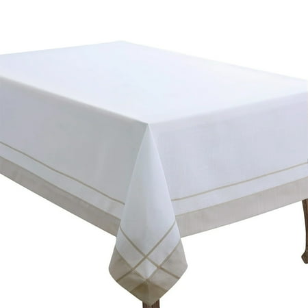 Fennco Styles Neutra Banded Border Design Tablecloth - Decorative Table Cover for Everyday Use Dining Table Décor Banquets Family Gatherings and Special Occasions
Fennco Styles Neutra Banded Border Design Tablecloth - Decorative Table Cover for Everyday Use Dining Table Décor Banquets Family Gatherings and Special Occasions