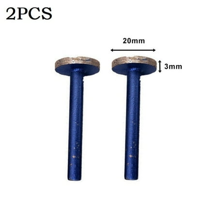 2PCS 6mm shank diamond sintered Mounted Points carving grind head Wheel T-shape