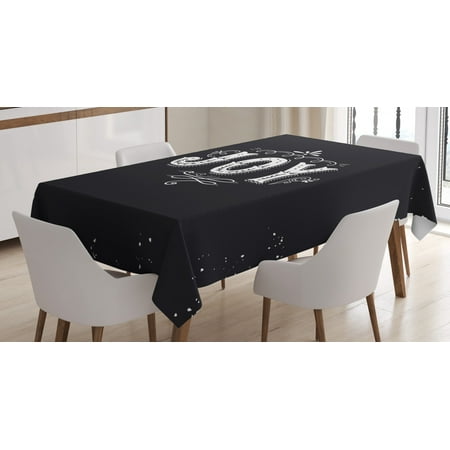 Joy Tablecloth Retro Style Phrase Joy Christmas Themed Floral Arrangement Calligraphy Ornate Design Rectangular Table Cover for Dining Room Kitchen 52 X 70 Inches Black White by Ambesonne
Joy Tablecloth Retro Style Phrase Joy Christmas Themed Floral Arrangement Calligraphy Ornate Design Rectangular Table Cover for Dining Room Kitchen 52 X 70 Inches Black White by Ambesonne
