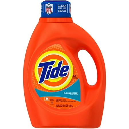 Tide Clean Breeze Scent Liquid Laundry Detergent, (choose Your Size 