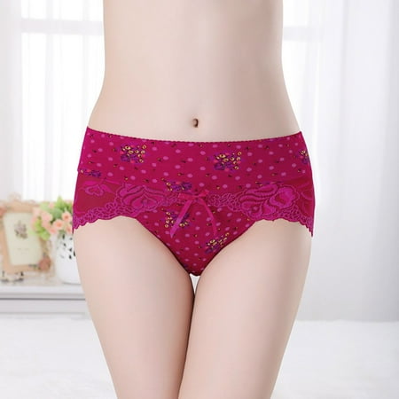 Women Panties Mid-Waist Bow Lace Underwear Sexy Printed Seamless Briefs Ladies Slimming Panty Red
Women Panties Mid-Waist Bow Lace Underwear Sexy Printed Seamless Briefs Ladies Slimming Panty Red