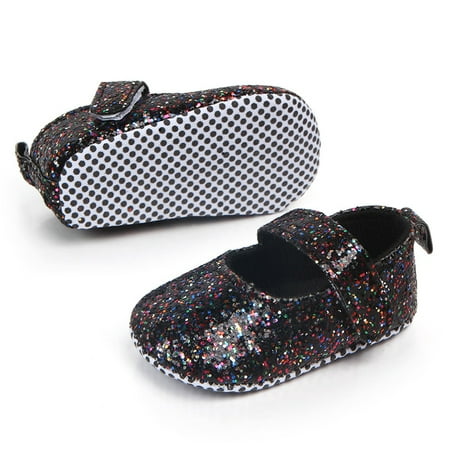YOHOME Toddler Girl Soft Sole Crib Shoes Sequins Sneaker Baby Shoes