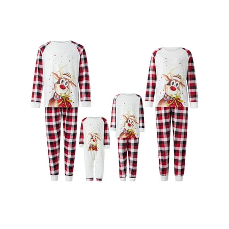 Family Christmas Pajamas Matching Sets Long Sleeve Round Neck Elk Print Tops Trousers Suit For Adults Kids / Romper
Family Christmas Pajamas Matching Sets Long Sleeve Round Neck Elk Print Tops Trousers Suit For Adults Kids / Romper