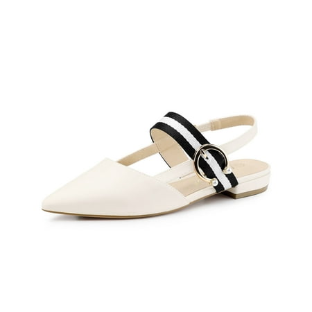 Allegra K Women s Pointed Toe Slingback Mules