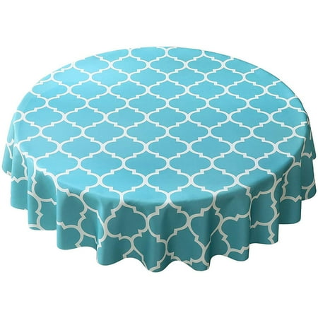 CUH Polyester Round Tablecloths Blue Classic Moroccan Pattern Spillproof Waterproof Elastic Large Table Cover 40 Round
CUH Polyester Round Tablecloths Blue Classic Moroccan Pattern Spillproof Waterproof Elastic Large Table Cover 40 Round