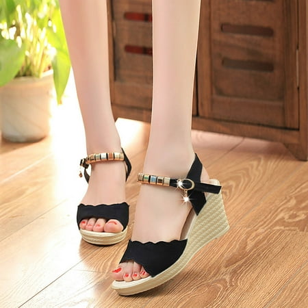 Gnobogi Womens Sandals Women s Summer Sandals Frosted Metal Fish-beak Wedges Dresses For Women 2023 Black
Gnobogi Womens Sandals Women s Summer Sandals Frosted Metal Fish-beak Wedges Dresses For Women 2023 Black