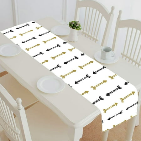 ABPHQTO Vintage Arrow Black Gold Colors Arrows Table Runner Placemat Tablecloth For Home Decor 14x72 Inch
ABPHQTO Vintage Arrow Black Gold Colors Arrows Table Runner Placemat Tablecloth For Home Decor 14x72 Inch