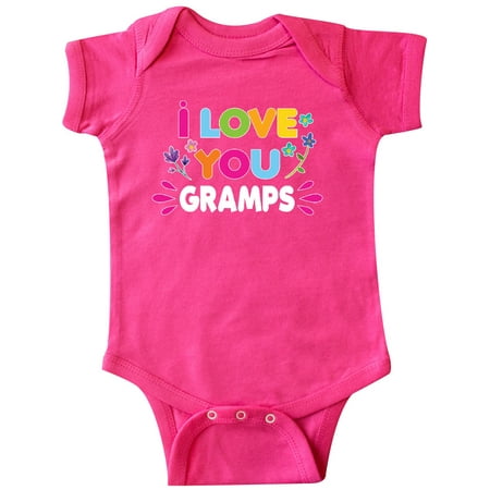 Inktastic I Love You Gramps with Flowers Gift Baby Girl Bodysuit