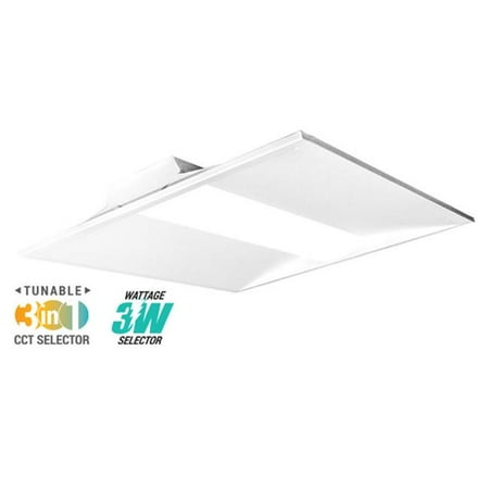 Viribright 518911 2 x 2 ft. LED Troffer with CCT Tunable &W Age Selector