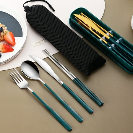 Hadanceo 1 Set Tableware Set Food Grade Rust-proof Heat-Resistant Mirror Polish Grip Comfortable Dinning Stainless Steel Chopstick Cutter Spoon Fork Kitchen Dinnerware Set for Home
Hadanceo 1 Set Tableware Set Food Grade Rust-proof Heat-Resistant Mirror Polish Grip Comfortable Dinning Stainless Steel Chopstick Cutter Spoon Fork Kitchen Dinnerware Set for Home