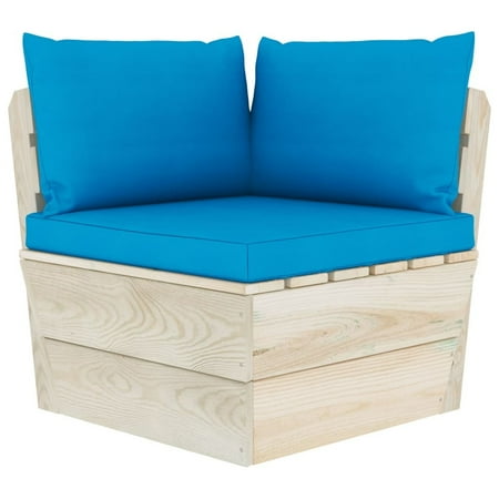 WONISOLI Pallet Sofa Cushions 3 pcs Light Blue Fabric