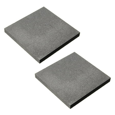 2pcs 100 x 100 x 10mm 99.9%Pure Graphite Block Electrode Rectangle Plate