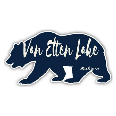 Van Etten Lake Michigan Souvenir 3x1.5-Inch Fridge Magnet Bear Design