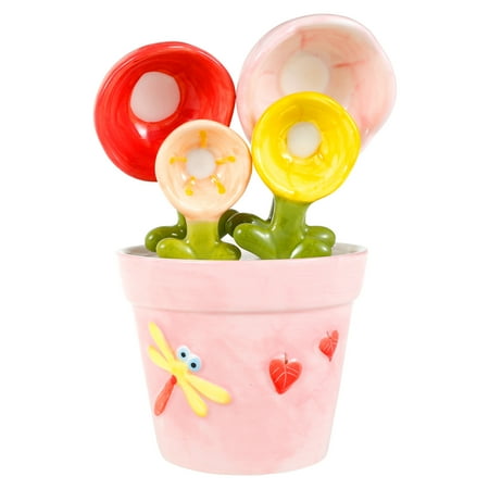 4Pcs Flower Measuring Spoons Set in Pot Cute Ceramic Measuring Spoons with Base Decorative Flower Pot Measuring Spoons and Cup Set Measuring Spoons with Capacity for Milk Powder Sugar Salt
4Pcs Flower Measuring Spoons Set in Pot Cute Ceramic Measuring Spoons with Base Decorative Flower Pot Measuring Spoons and Cup Set Measuring Spoons with Capacity for Milk Powder Sugar Salt