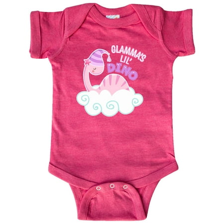 Inktastic Glamma s Lil Dino with Cute Pink Baby Dinosaur Gift Baby Boy or Baby Girl Bodysuit