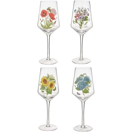 Portmeirion Botanic Garden Wine Glasses Set of 4