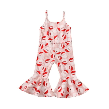AMILIEe Toddler Kids Girls Christmas Jumpsuits Santa Print Sleeveless Sling Romper Flare Pants
AMILIEe Toddler Kids Girls Christmas Jumpsuits Santa Print Sleeveless Sling Romper Flare Pants