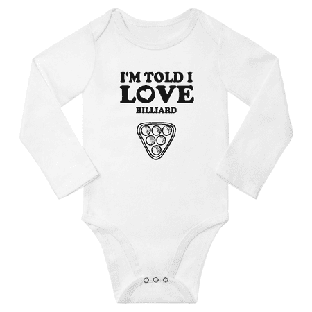 I m Told I love Billiard Funny Baby Long Sleeve Bodysuits Boy Girl Unisex (White 18-24M)
I m Told I love Billiard Funny Baby Long Sleeve Bodysuits Boy Girl Unisex (White 18-24M)