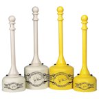 Eagle Mfg Butt Cans, 2 gal, 35 in h, Galvanized Steel, Yellow