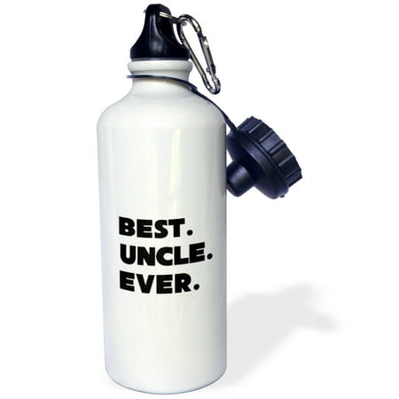 3dRose Best Uncle Ever, Sports Water Bottle, 21oz