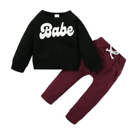 KIMI BEAR 12-18 Months Baby Boys Pants Outfits Infant Boys Fall Winter Clothes Letter Print Round Neck Long Sleeve Top Pants 2PCs Set Black
KIMI BEAR 12-18 Months Baby Boys Pants Outfits Infant Boys Fall Winter Clothes Letter Print Round Neck Long Sleeve Top Pants 2PCs Set Black
