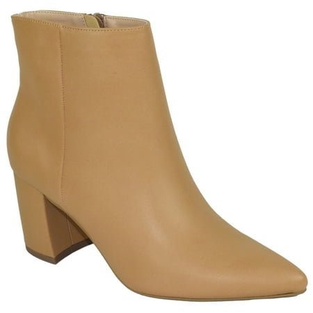 Delicious Women Ankle Boots Side Zipper Zip-Up Booties Block Heel Pointed Toe Hillary-H Beige Blond 8
Delicious Women Ankle Boots Side Zipper Zip-Up Booties Block Heel Pointed Toe Hillary-H Beige Blond 8