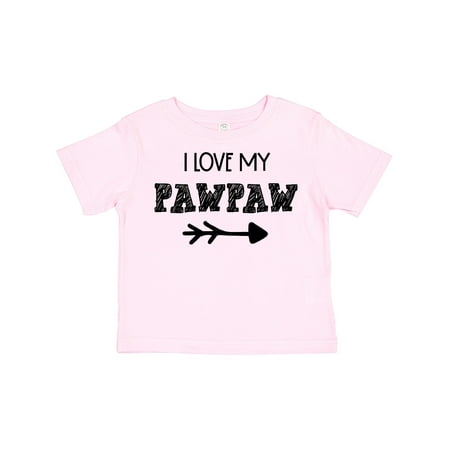 Inktastic I Love My Pawpaw with Arrow Gift Toddler Boy or Toddler Girl T-Shirt