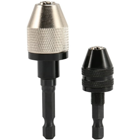 2 Pieces Keyless Drill Chuck 1/4 Inch Hex Keyless Drill Chuck Fast Change Adapter in 0.3-6.5 mm 0.3-3.6 mm
2 Pieces Keyless Drill Chuck 1/4 Inch Hex Keyless Drill Chuck Fast Change Adapter in 0.3-6.5 mm 0.3-3.6 mm