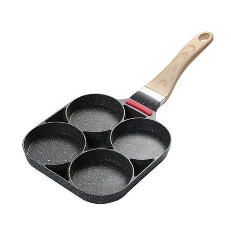 4 Hole Non Stick Frying Pot Burger s Ham Long Handle Cake Maker Omelet Pan