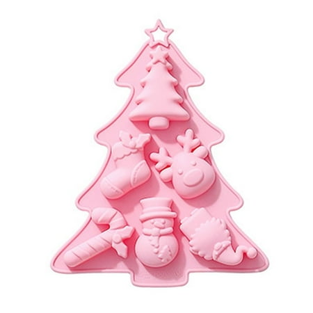6 Cavities Christmas Snowman Silicone Mold Santa Claus Tree Socks Elk Crutch Chocolate Cake Mold Holiday Decoration Baking Tools PINK
6 Cavities Christmas Snowman Silicone Mold Santa Claus Tree Socks Elk Crutch Chocolate Cake Mold Holiday Decoration Baking Tools PINK