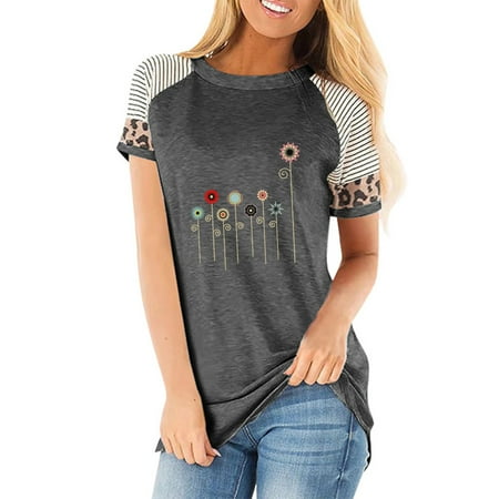 TZNBGO Women s Summer Tops Fashion Casual Loose Printed Splicing Short Sleeve Ladies T-shirt T-Shirt Silver M Sexy Tops For Women Black Tube Tops For Women Bustier Tops For Women Boat Neck Tops F5574
TZNBGO Women s Summer Tops Fashion Casual Loose Printed Splicing Short Sleeve Ladies T-shirt T-Shirt Silver M Sexy Tops For Women Black Tube Tops For Women Bustier Tops For Women Boat Neck Tops F5574