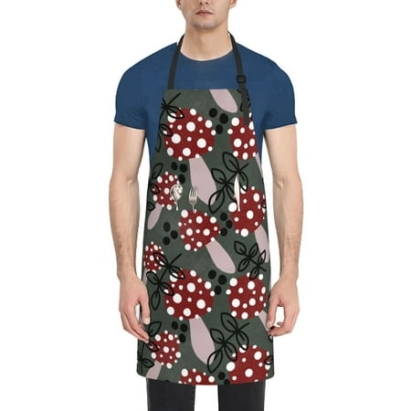 Qokaie Autumn Forest Mushrooms for Chef Apron for Men and Women Professional for Cooking With Pockets - Adjustable - Bib Aprons - Water & Oil Resistant
Qokaie Autumn Forest Mushrooms for Chef Apron for Men and Women Professional for Cooking With Pockets - Adjustable - Bib Aprons - Water & Oil Resistant